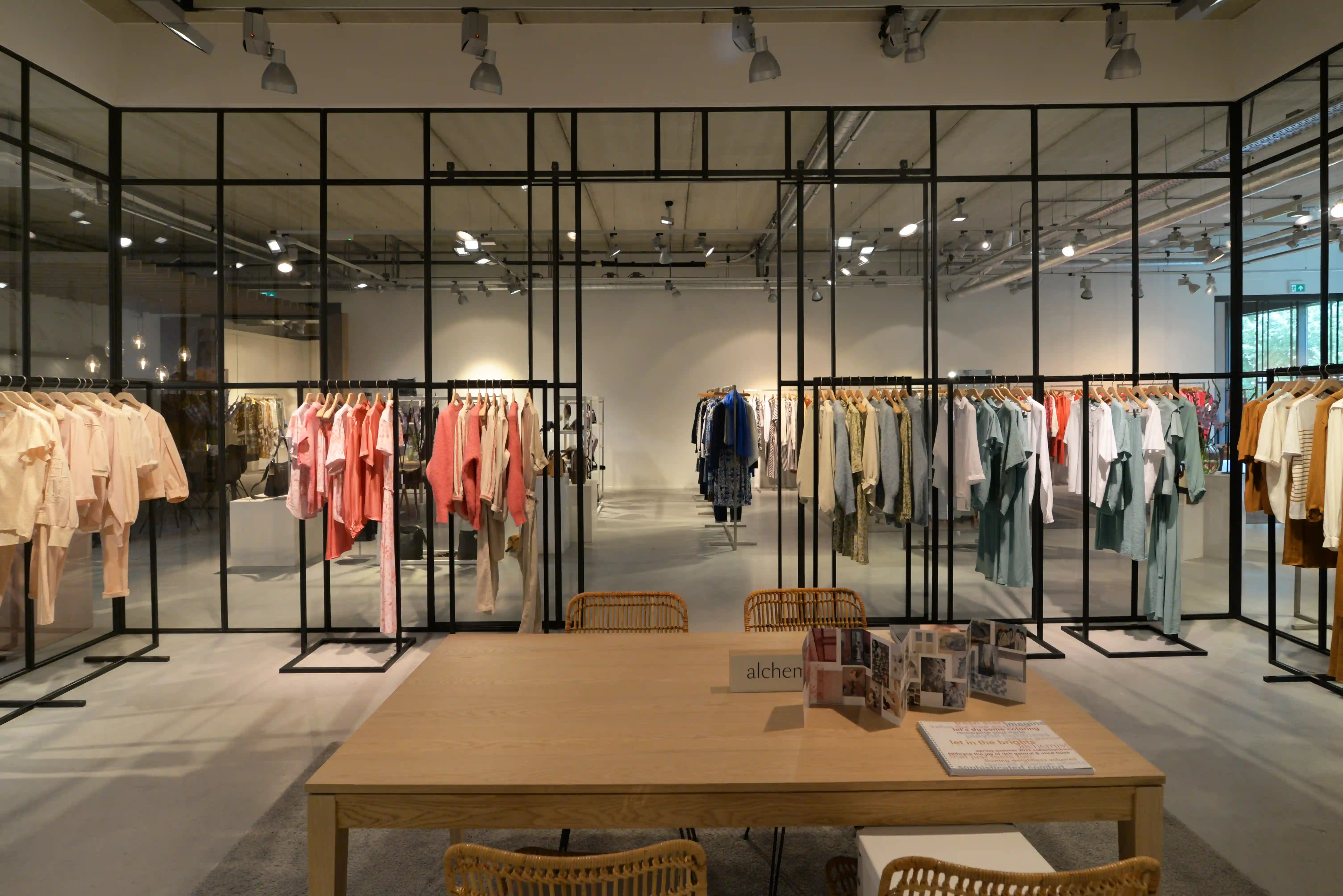 Showroom clothing racks